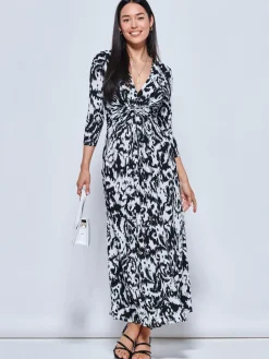 Jolie Moi Jersey Dresses|Weekend Casuals-Abstract Print Jersey Maxi Dress, Abstract Multi