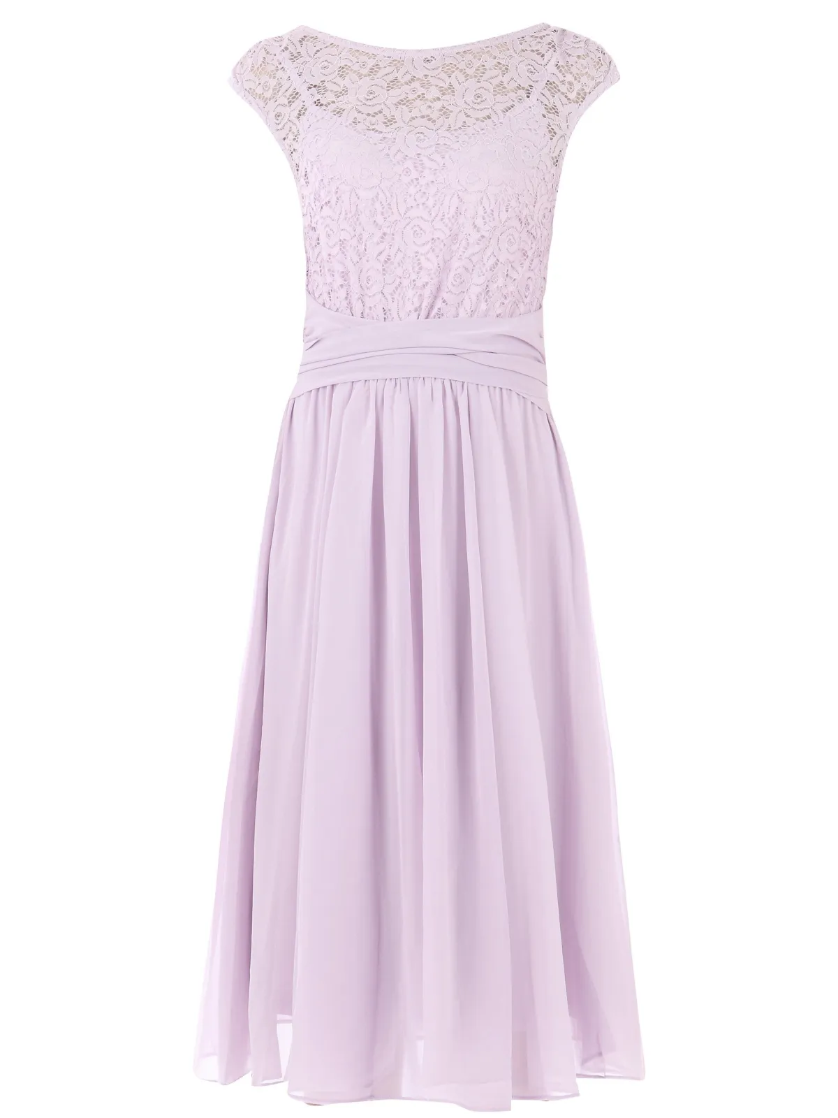 Jolie Moi Occasion Dresses|Midi Dresses-Basia Floral Lace Midi Dress, Lilac