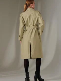 Jolie Moi Coats & Jackets|Weekend Casuals-Doube Breated Trench Coat, Stone
