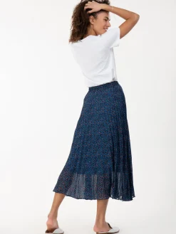 Jolie Moi Skirts|Weekend Casuals-Animal Print Chiffon Skirt, Blue Animal