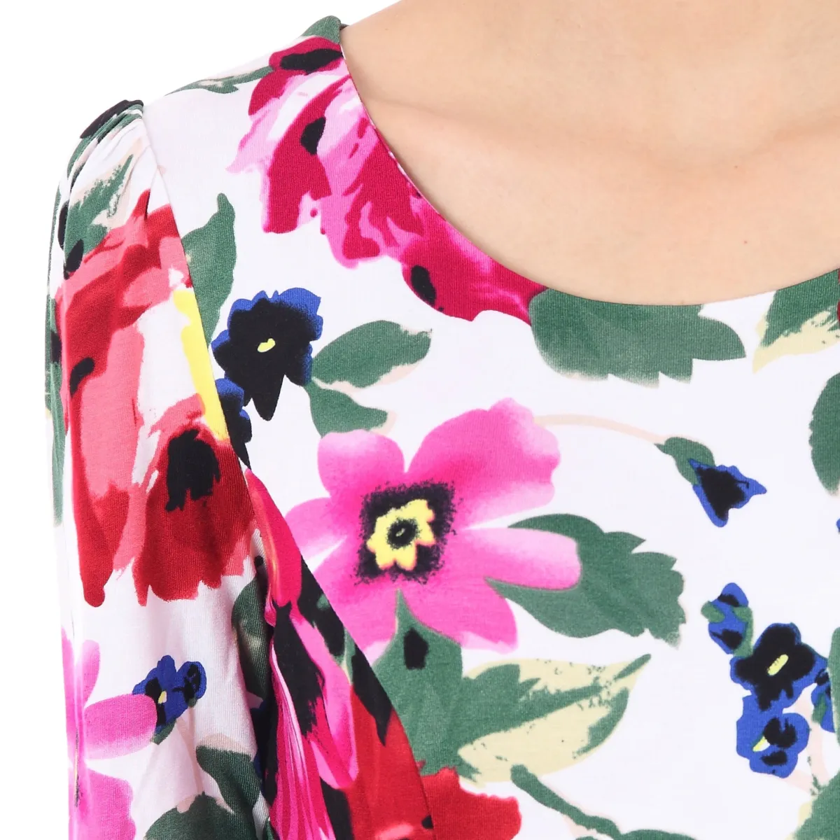 Jolie Moi Occasion Dresses|Floral Dresses-Floral Tea Dress, Pink