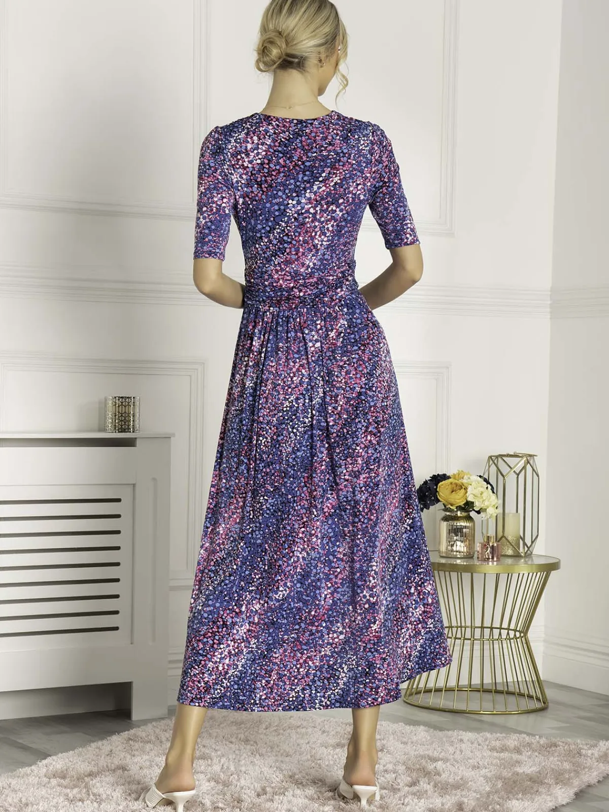 Jolie Moi Occasion Dresses|Weekend Casuals-Josie Animal Print Maxi Dress, Blue Multi