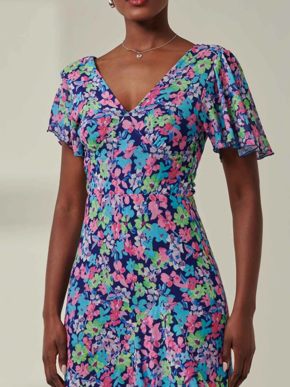 Jolie Moi Occasion Dresses|Floral Dresses-Tiered Floral Maxi Dress, Floral Multi